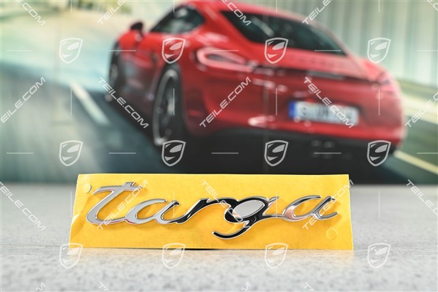 Badge / Emblem TARGA, B-Pillar, Chrome finish, L=R