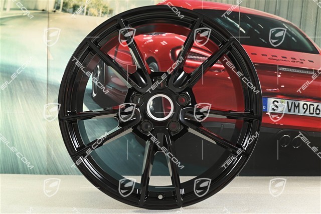 19+20" komplet felg Carrera, felgi: przednie 8,5J x 19 ET52 + tylne 11,5J x 20 ET67, czarny wysoki połysk