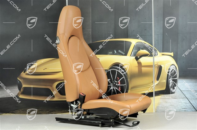 Seat, manual adjustable, leather, Natural Brown, without airbag, L