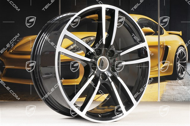 21" Felge Cayenne Turbo, 9,5J x 21 ET46, schwarz hochglanz