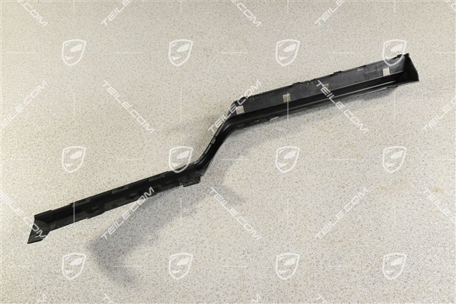 Rear bumper trim, version with tow bar, matt black, R, (no trim strip)