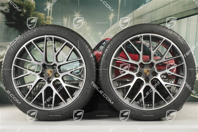 21" RS Spyder Design summer wheel set, wheel rims 9,5J x 21 ET27 + 10J x 21 ET19 + Michelin summer tyres 265/40 R21 + 295/35 R21, with TPM