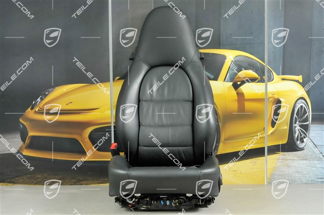 Seat, el adjustable, Lumbar, leather, Black, Draped, L