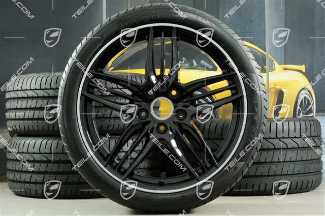20-inch SportDesign summer wheel set, Black - exlusive 911  8,5J x 20 ET51 + 11J x 20 ET70, tyres 245/35 ZR20 + 295/30 ZR20, with TPM