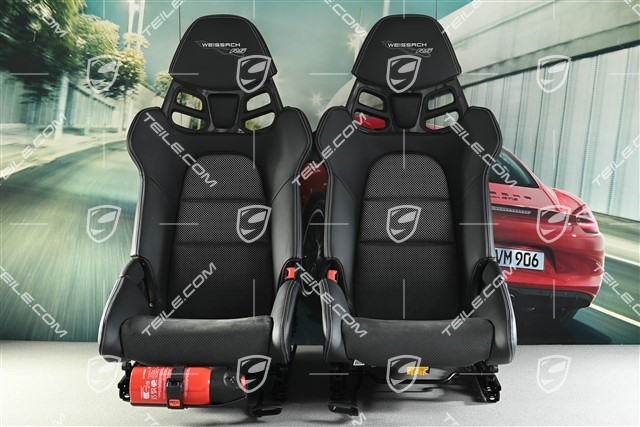 GT3 / GT3RS Schalensitze, Carbon, schwarz, Weissach RS, Satz, L+R