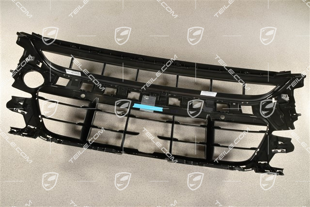 GTS / Turbo Sport design, Front bumper Grille, centre / middle , with ACC and Park Assist, Black matte
