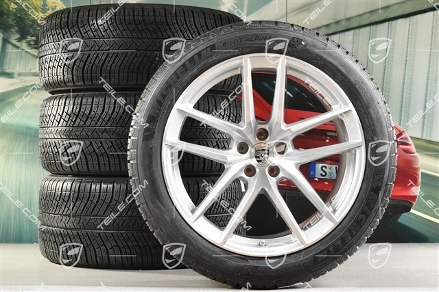 20-inch "Macan S" winter wheels set, rims 9J x 20 ET26 + 10J x 20 ET19, NEW Michelin winter tyres 265/45 R 20 + 295/40 R 20, with TPMS