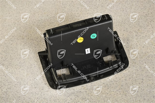 Trim in centre console, rear, heated seats, Satin aluminium