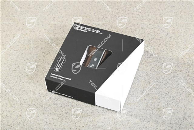 Ignition starter switch, leather Truffle Brown