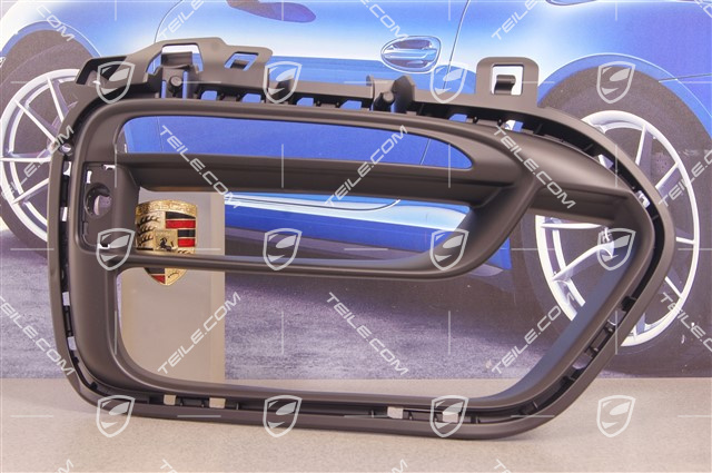 Retaining frame / Lateral Bumper Grille - Black Matte, GTS, R