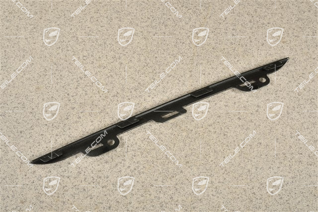 Disc trim for front bumper retaining frame, centre, Rhodium Silver, L