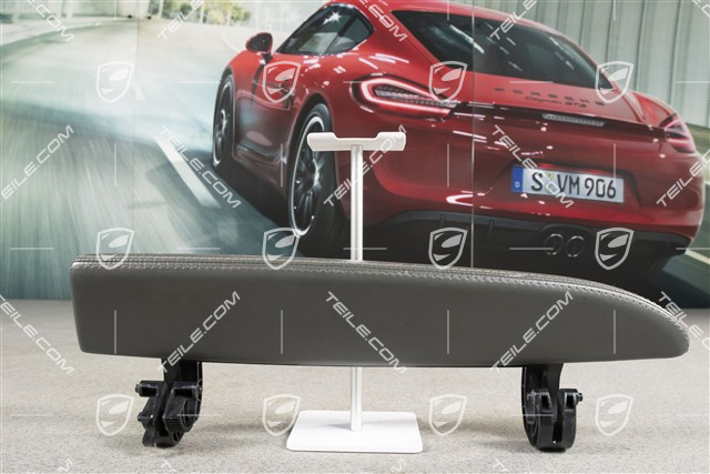 Deckel, Ablagefach, Leder, Steingrau/steingrau, L