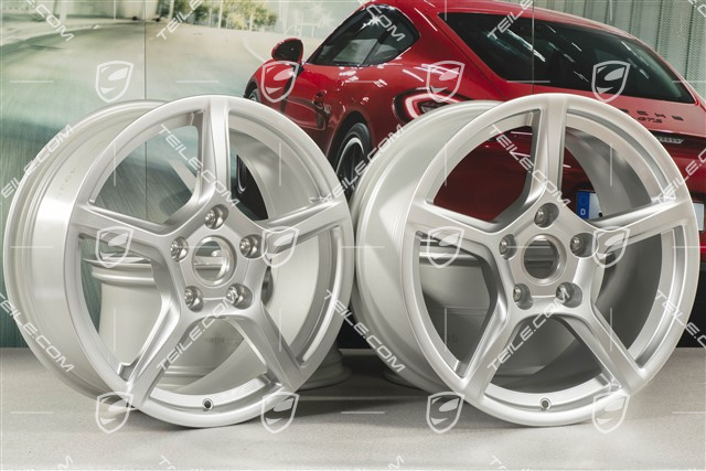 18-inch wheel rim set Boxster IV, 8J x 18 ET57 + 9,5J x 18 ET49