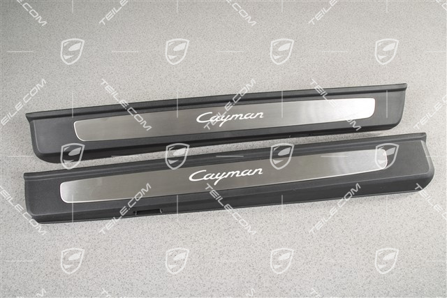 Blenden/Einstiegleisten, mit Beleuchtung, Edelstahl, "Cayman", Satz, L+R