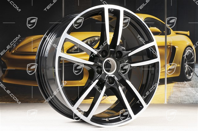 20" Cayenne Sport Felgensatz, 10,5J x 20 ET64 + 9J x 20 ET50, Schwarz