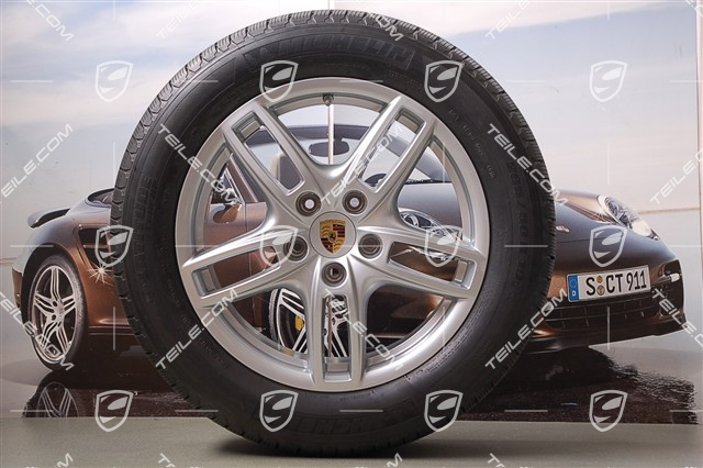 19" Koła letnie Cayenne Turbo, 4x felgi 8,5 J x 19 ET 59 + 4x opony 265/50 R 19 110Y XL, z czujnikami ciśnienia RDK