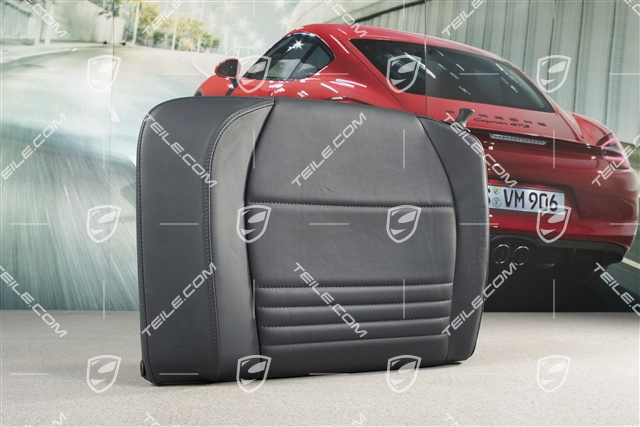 Back seat backrest, leather, metropole blue, Coupe, L