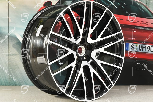 21-inch wheel rim "911 Turbo 5 Design" 10J x 21 ET 19, black high gloss
