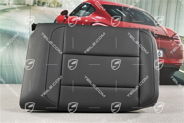 Back seat backrest, Rear, Leather, Black, Coupe, R