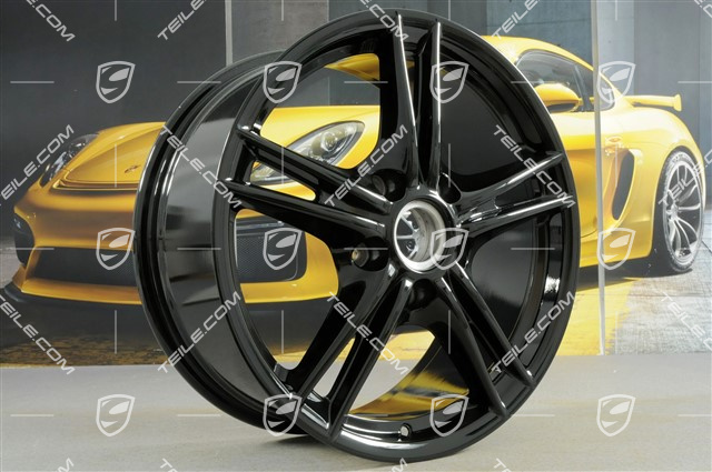 18-inch Boxster S II wheel, 8J x 18 ET57, black high gloss