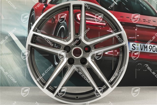20-inch wheel rim "Macan Turbo", 9J x 20 ET26, CMS, Titanium
