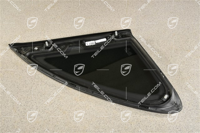 Seitenscheibe mit Zierleiste, Aluminium-Paket Schwarz, Privacy, L