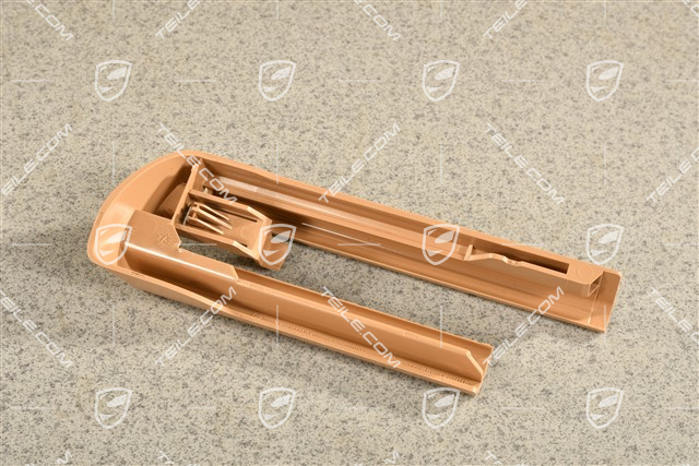 Front seat rail cover, front, Luxor Beige, L