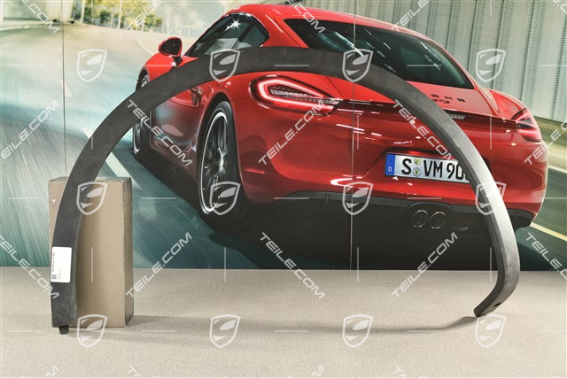 Wing / Rear Wheel cover / moulding, Satin black, L