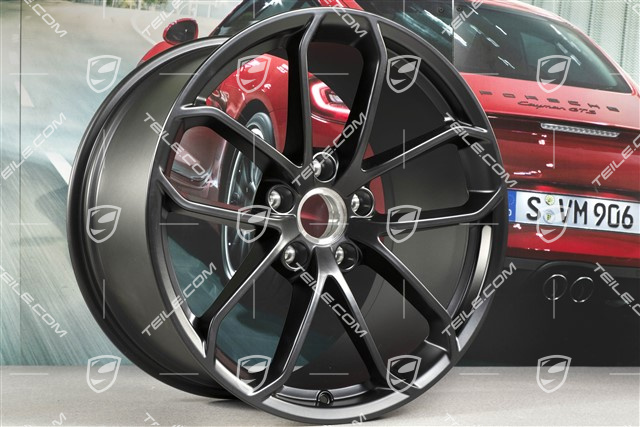 20" Felgensatz 718 Cayman GT4, Felgen 8,5J x 20 ET61 + 11J x 20 ET50, schwarz seidenmatt