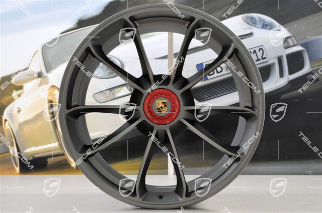 20" rims set GT3, 9J x 20 ET55 + 12J x 20 ET47, Platinum satin mat