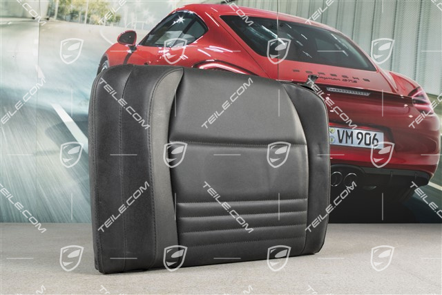 Notsitzrückenlehne / Rücksitz / Rückenlehne, hinten, Kunstleder, schwarz, coupe, L