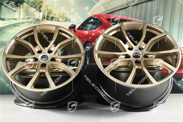 21" Komplet felg Cayenne Exclusive Design, 11J x 21 ET58 + 9,5J x 21 ET46, neodyme