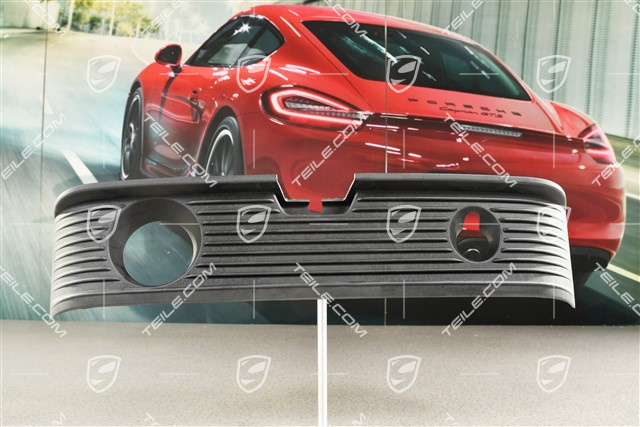 Cover trim, Front bumper center, ACC + Night Vision, Black matte