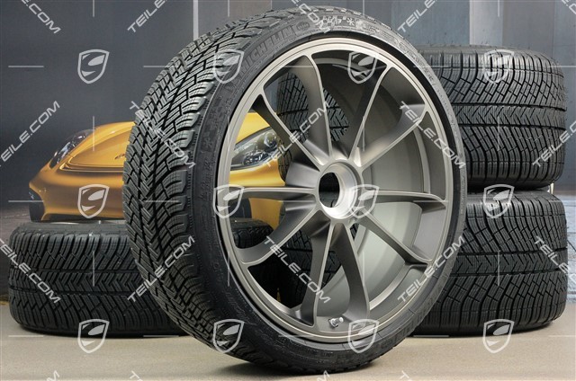 GT3RS / GT2RS 20" / Winterräder Satz, Felgen 9J x 20 ET55 + 12J x 20 ET47 + Michelin Winterreifen 245/35 R20 + 315/35 R20, mit RDK Sensoren