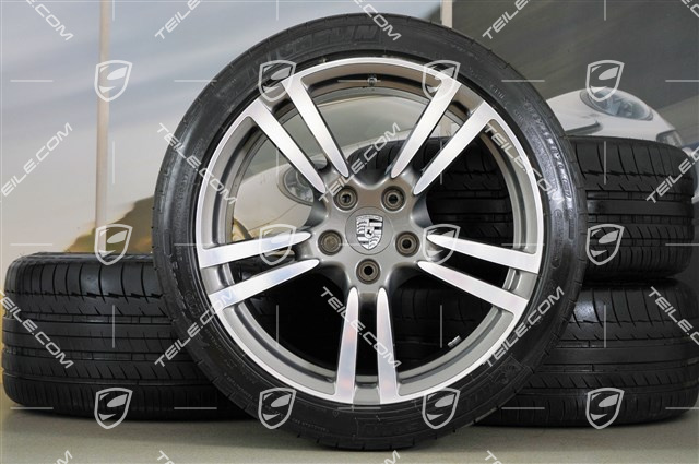 20-inch summer wheel set Turbo II, wheels 9,5 J x 20 ET 65 + 11 J x 20 ET 68 + NEW Michelin summer tyres 255/40 ZR 20+295/35 ZR 20, TPMS