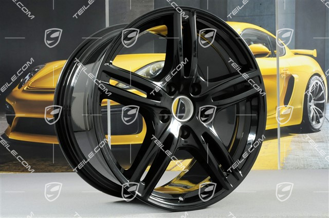 20" Felga Panamera Turbo, 10,5J x 20 ET71, do kół zimowych, czarny wysoki połysk