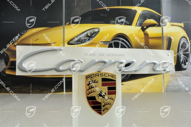 "Carrera" Schriftzug, silbern "Carrera" Schriftzug, silbern