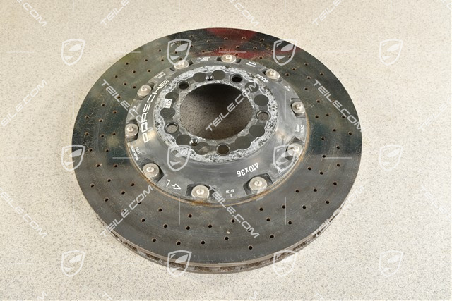 PCCB ceramiczna tarcza hamulcowa, 991.2 C2 / C2S / C4 / C4S / 991.1/2 Turbo, małe odpryski, L