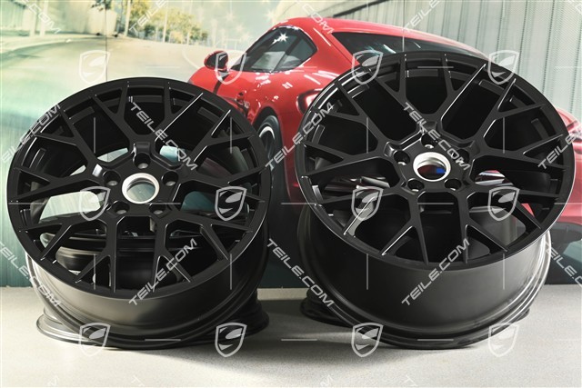 20+21" RS Spyder wheel rim set, 8.5J x 20 ET50 + 11.5J x 21 ET67, black satin matt