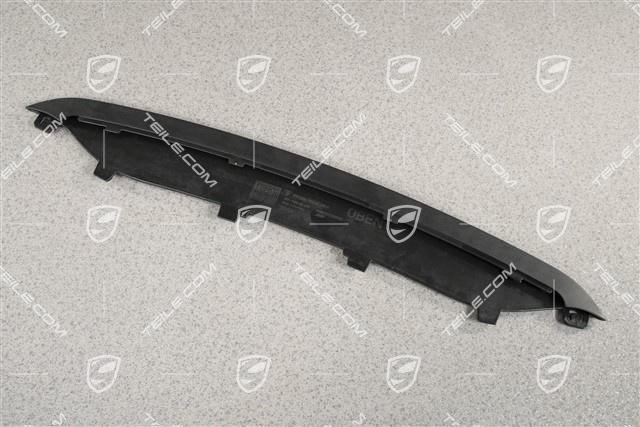 Disc / cover upper for front bumper retaining frame, centre, Black matte