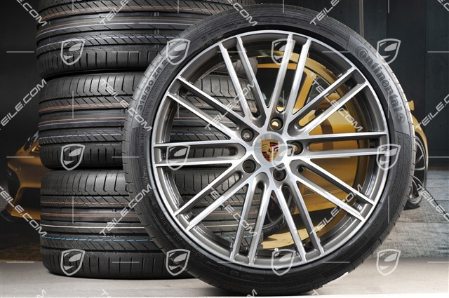 21" Koła letnie Turbo IV, felgi 9,5J x 21 ET71 + 11,5J x 21 ET69 + NOWE opony letnie Continental 275/35 ZR21 + 315/30 ZR21, z czujnikami ciśnienia