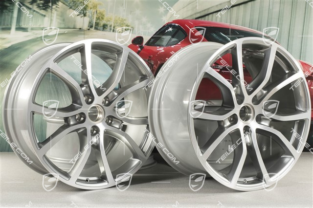 21-inch wheel rim set Cayenne Exclusive Design, 11J x 21 ET49 + 9,5J x 21 ET46, for Cayenne Coupé