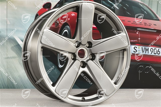 19" Felge Macan Sport Classic, 8,5J x 19 ET21, Platinum Seidenmatt