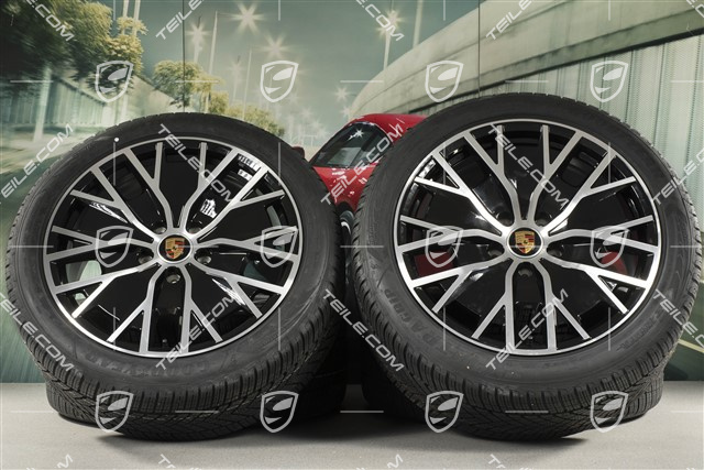 20" Turbo S Aero Design Winterräder Satz, Felgen 9J x 20 ET54 + 11J x 20 ET60, Goodyear Winterreifen 245/45 R20 + 285/40 R20
