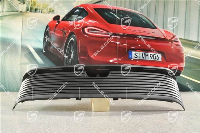 Cover trim, Front bumper center, Black matte