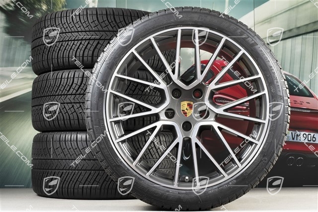 21" Cayenne COUPÉ RS Spyder winter wheels, complete set, 9.5J x 21 ET46 + 11.0J x 21 ET49 rims + Michelin Pilot Alpin 5 winter tyres 275/40 R21 + 305/35 R21, with pressure sensors