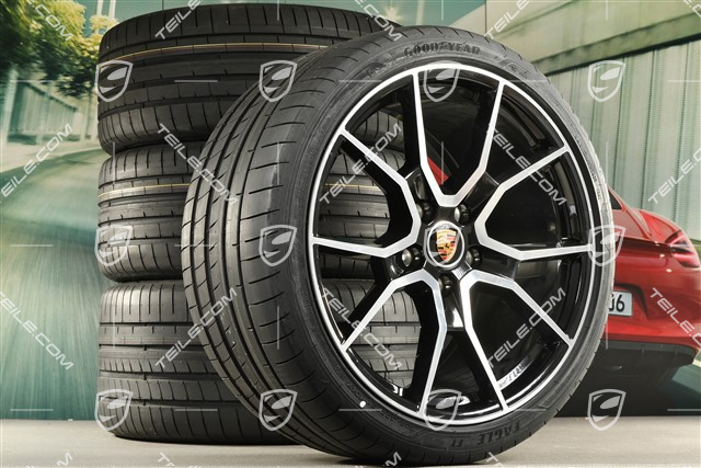 21" RS Spyder Design summer wheel set, rims 9,5J x 21 ET60 + 11,5J x 21 ET66 + NEW Goodyear summer tyres 265/35 R21 + 305/30 R21