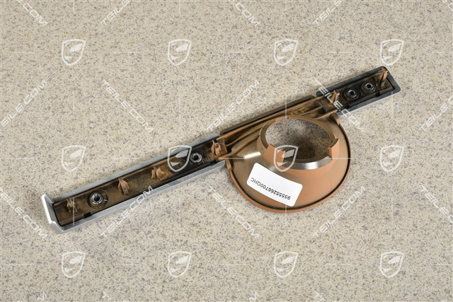 Dashboard trim moulding - Ignition switch, Satin Chrome / Havanna