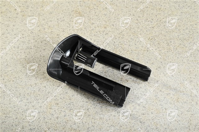 Rail cover, Front seat manually adjustable, Black, L