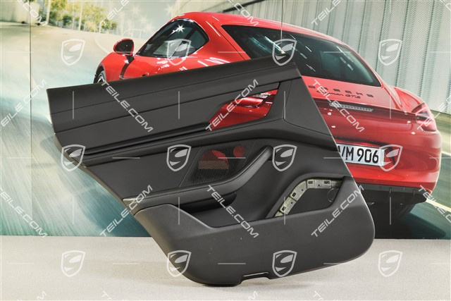 Hintertürverkleidung, Leder, Schwarz, L